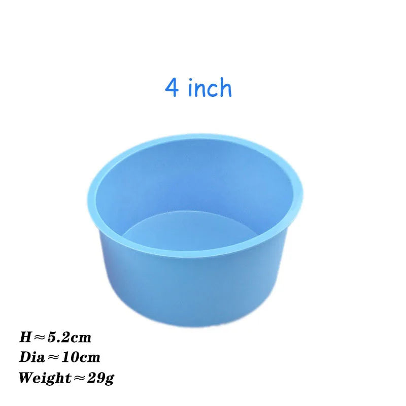 4 5 6 7 8 10 Inch Round Cake Mold Silicone Molds for Cakes Nonstick Cake Pan Baking Forms Pastry Mold