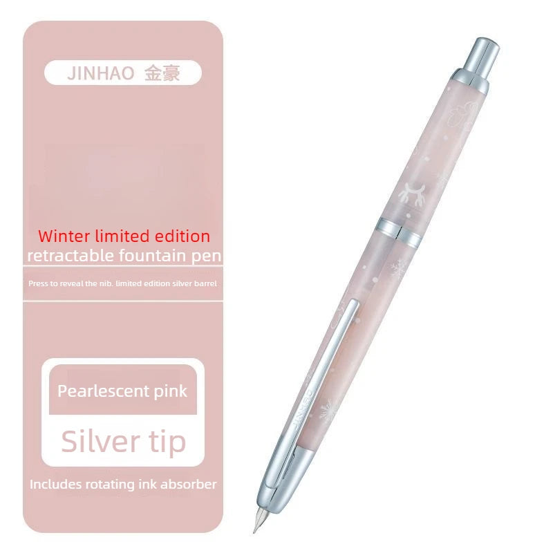 Burgundy Limited Edition!!! JINHAO 20 Press Fountain Pen Retractable Writing Ink Converter Office Supplies PK 10 A1 Stationery