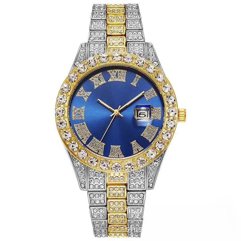 Fashion Full Iced Out Watch for Men Multiple Colors Hip Hop Mens Watch Fashion Cool Bling Diamond Luxury Mens Watches Clock