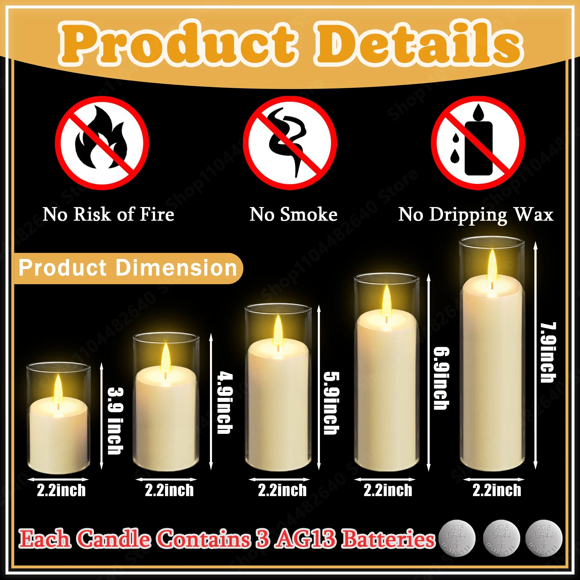 10-240Pcs LED Pillar Candles Wedding Flameless Candle with Battery Powered Flickering Candle Concert Birthday Party Table Decor