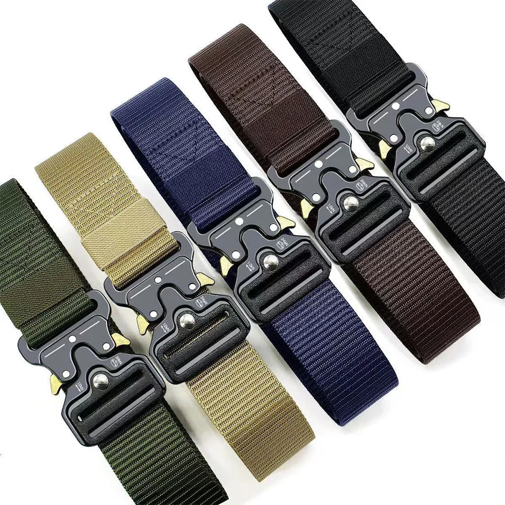 Durable Tactical-Grade Nylon Canvas Belt for Outdoor Hunting & Survival | Heavy-Duty Multi-Function Design for Men & Unisex Use
