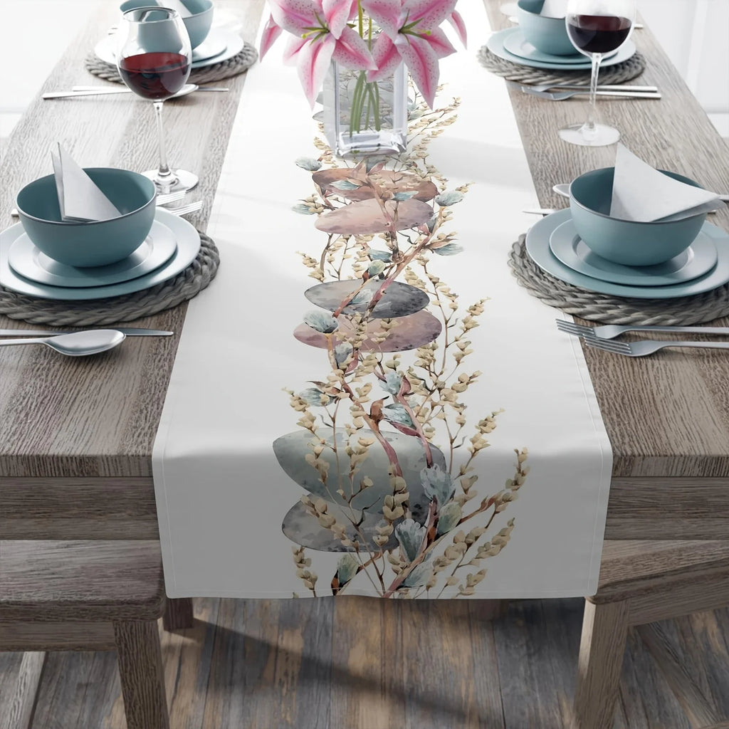 1 Piece Happy Table Runner - Easter Egg Print, Perfect for Daily Decoration, Farmhouse Style, Autumn and Winter Theme, Holiday Party Decoration - Rectangular Woven Table Runner