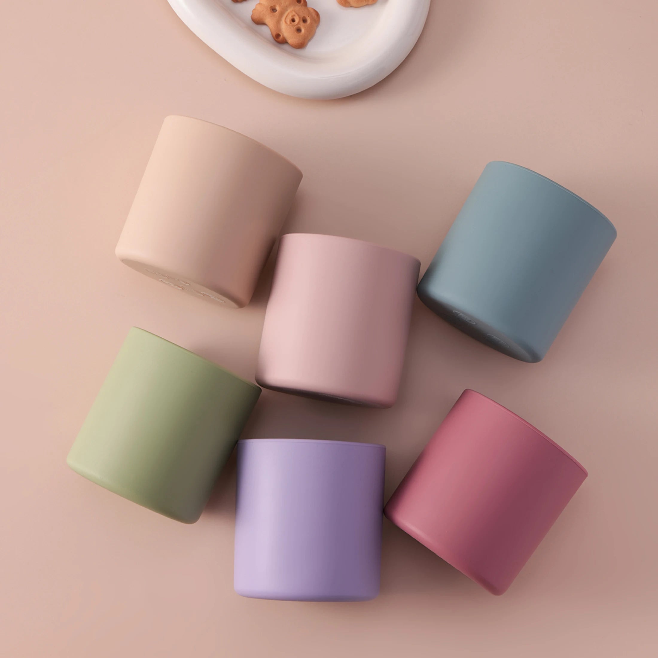 Color Kids 1PCS Food Grade Silicone Baby Training Cup BPA Free Infant Self Feeding Drinking Beginner Open Mouth Design Cup