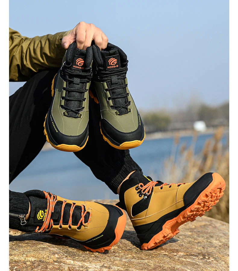 safety shoes man waterproof work safety sneakers high top boots anti puncture Work shoes steel toe working shoes with protection