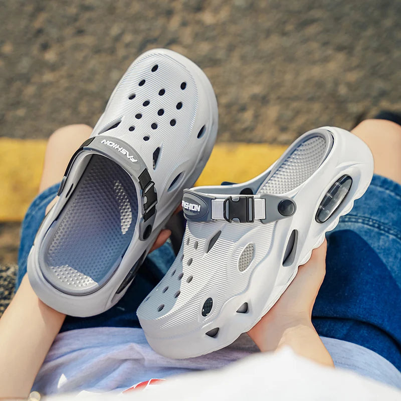 Men's New Summer Sports Sandals for Beach Wear, Non-Slip, Wear-Resistant, Closed-Toe Shoes, Sandals and Slippers