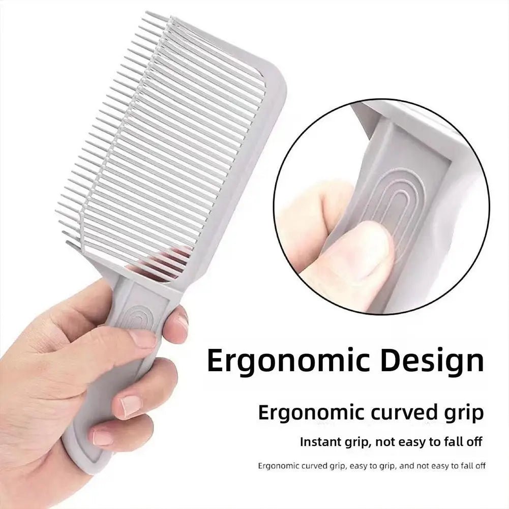 Fading Comb Professional Barber Clipper Blending Flat Top Hair Cutting Comb For Men Heat Resistant Fade Brush Salon Styling Tool