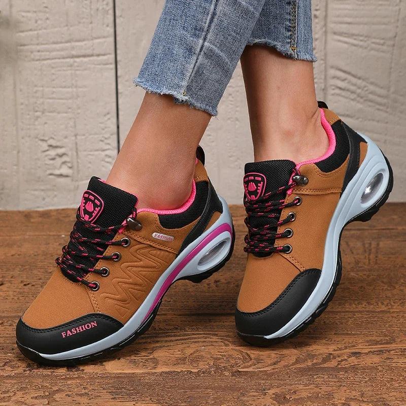 Women's Sports Shoes - Lightweight Comfortable Stylish High-quality Design 2025 Thick Sole  Cushion Walking and Jogging Shoes