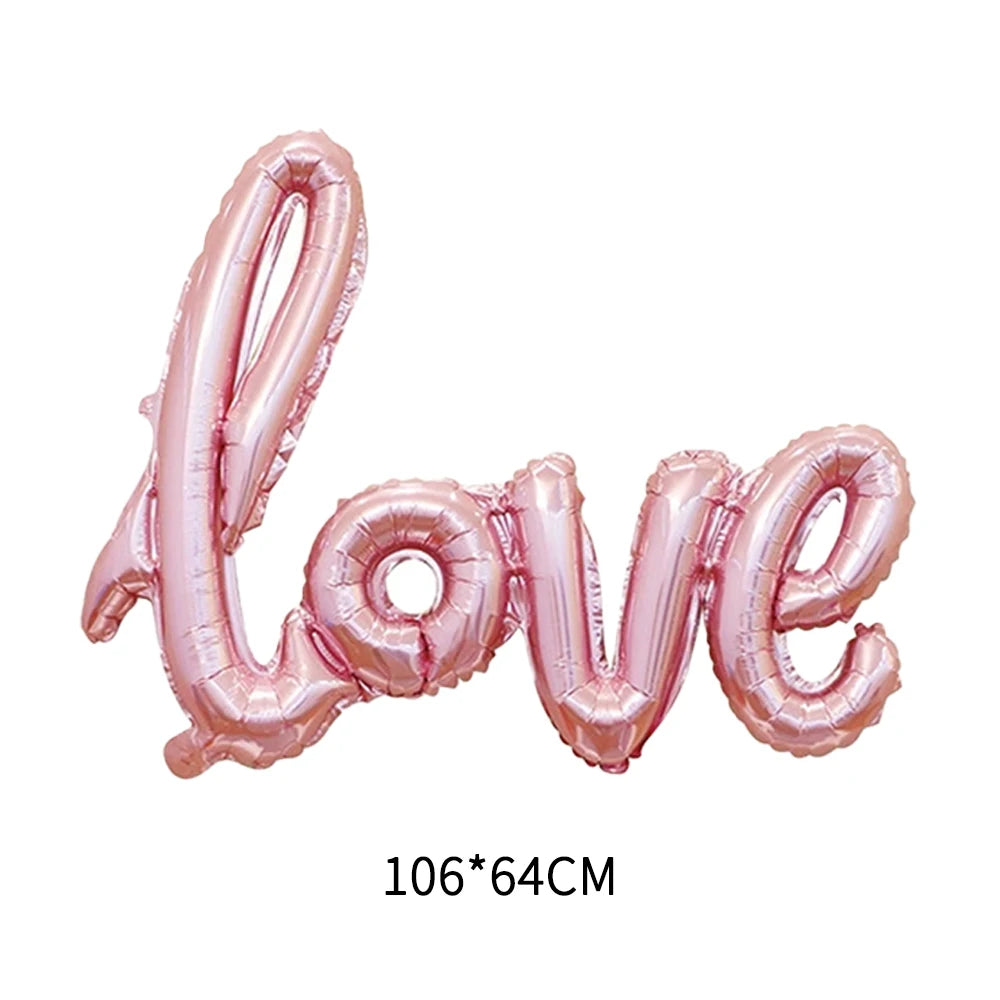 LOVE Letter Foil Mylar Balloon for Wedding Valentine's Day Anniversary Birthday Party Decor Background Arch wreath DIY Supplie