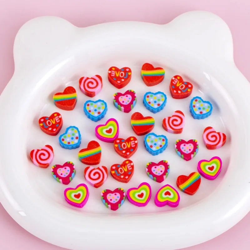 30 capsules/set transparent bag cartoon fruit animal love mini eraser cross-border June 1 Christmas gifts prizes stationery