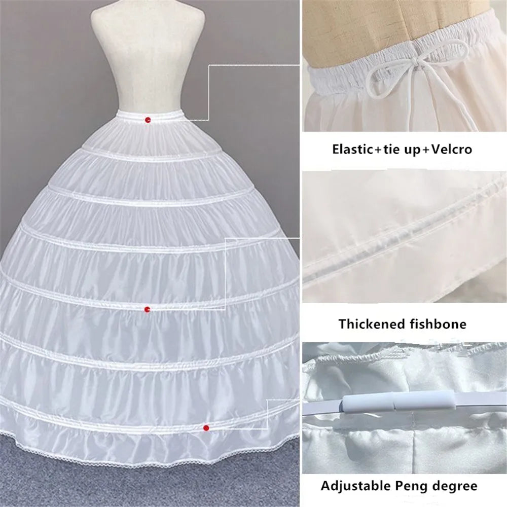 Original Underskirt New 6 Steel ring 110cm Long Oversized Wedding Dress For Brides With Floor Length Dress Support Adjustable Fi