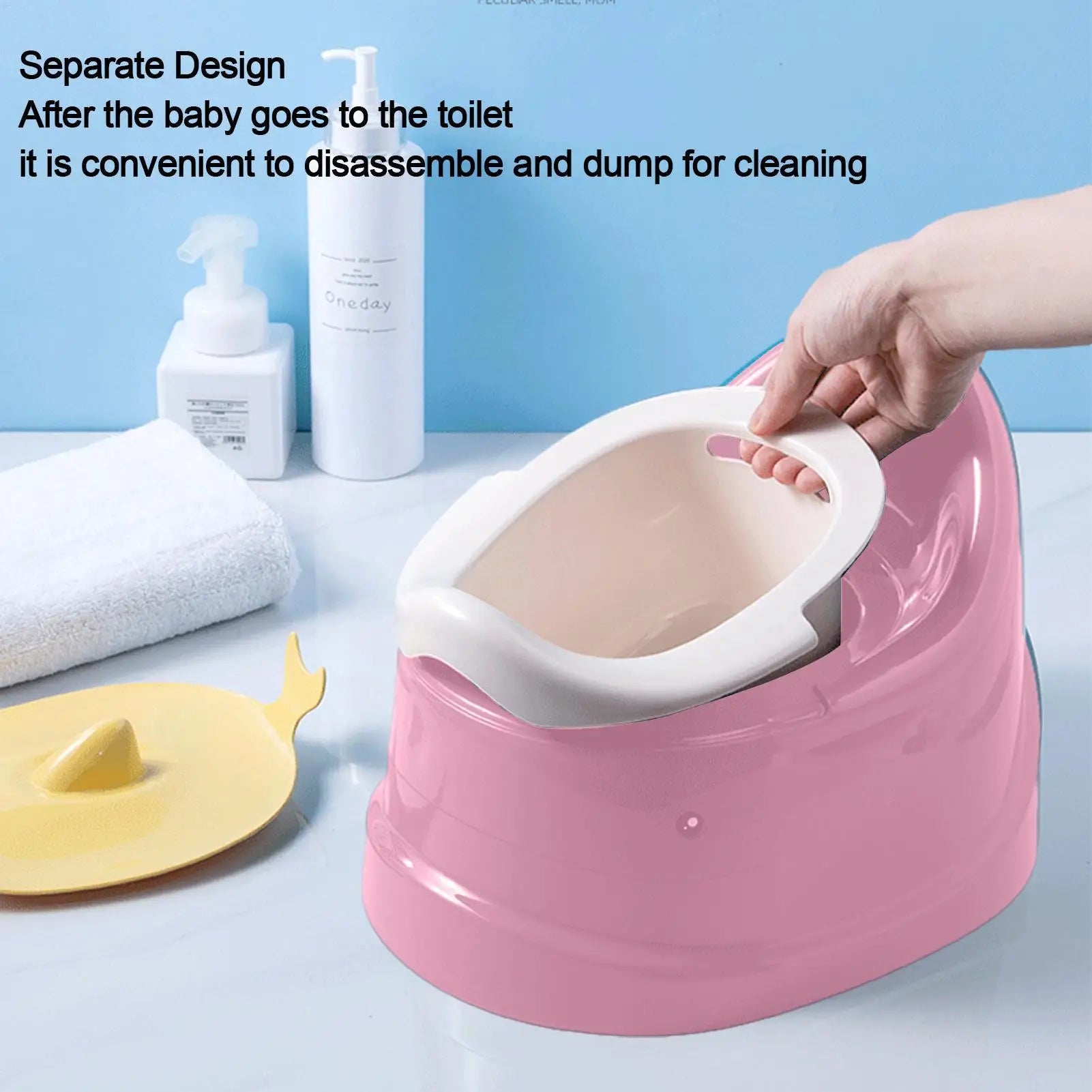 hot Toddler Potty Baby Toilet Trainer Portable Training Toilet For Travel Stable And Safe Oval Bottom Design Non Slip Potty