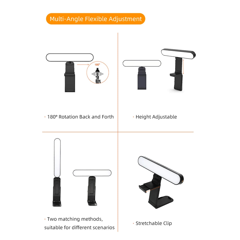 Video Conference Light Computer Light For Video Conferencing Video Call Lighting Adjustable Brightness Live Stream Light Phone