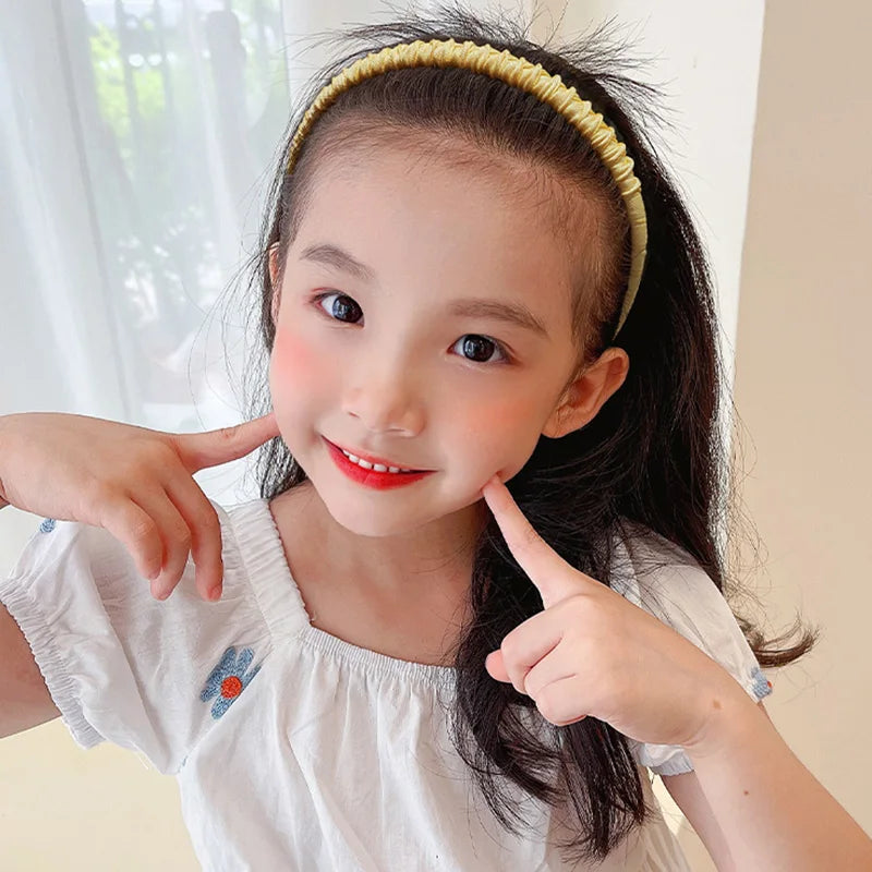 Cute Candy Colors Wrap Cloth Teeth Hairbands For Girls Sweet Hair Ornament Non-slip Headband Hair Band Fashion Hair Accessories