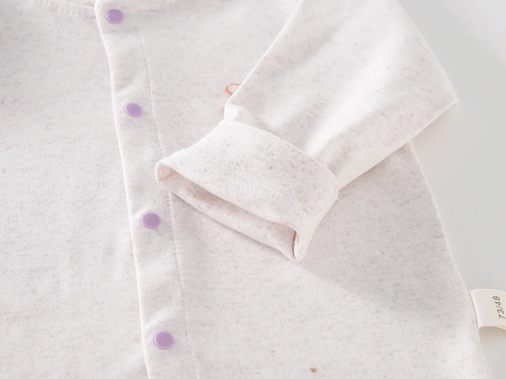 Bodysuit & One Pieces for Boys Girls Newborn Rompers Solid Color 100 Cotton 0-24M Long Sleeve Loungewear Outfit Thin Cute Design