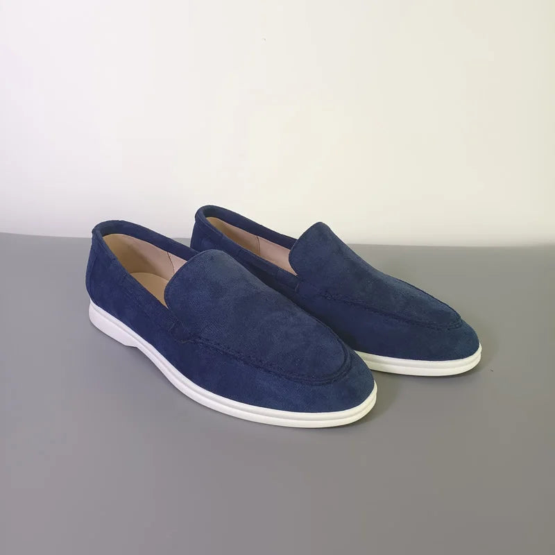 Male 2025 Classic Brand Suede Leather Loafers Men Casual Shoes Luxury Mens Breathable Slip on Driving Shoes Moccasins