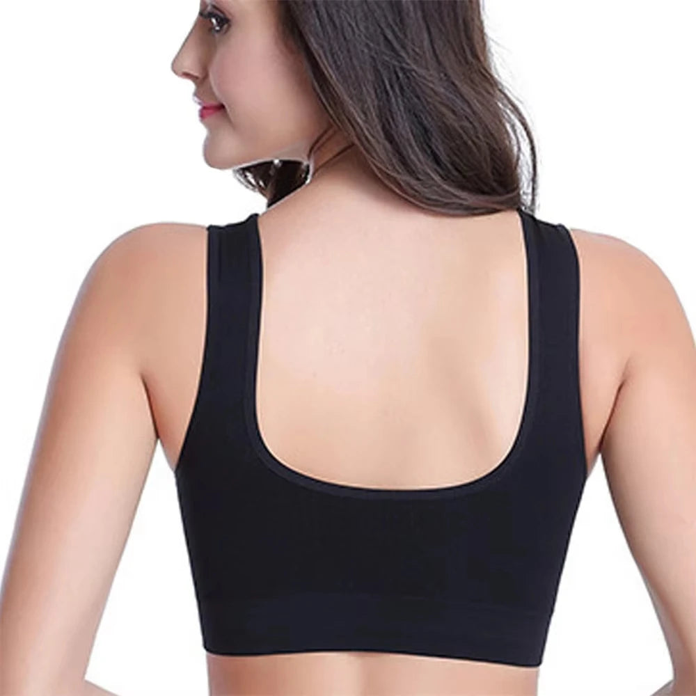 Women's Seamless Bra, Suspender, Tank Short Top, Solid Color, Sports Gym, Running, Fitness, Yoga