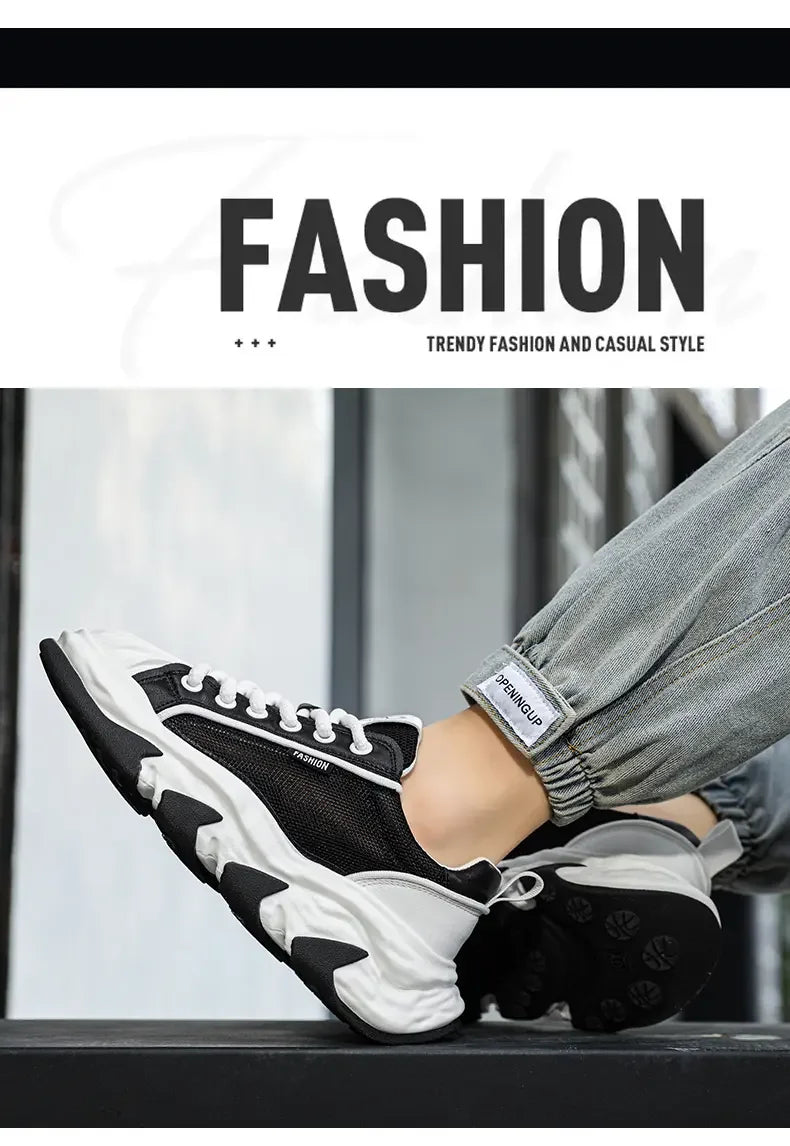 Designer Chunky Sneaker for Men Sneakers Breathable Running Shoes Fashion Casual Mesh Height Increased Platform Sport Shoes