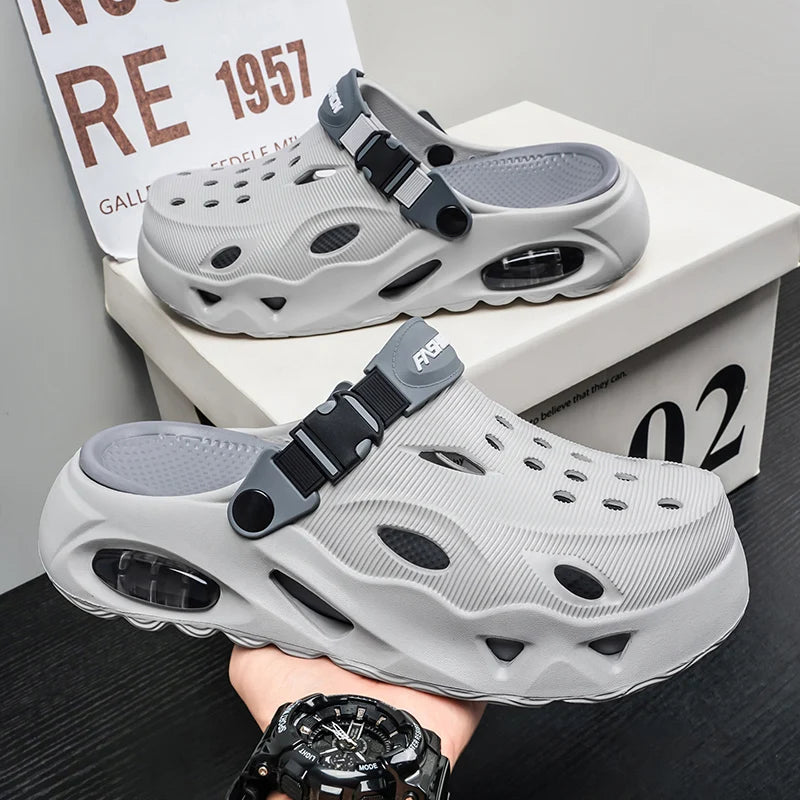 Men's New Summer Sports Sandals for Beach Wear, Non-Slip, Wear-Resistant, Closed-Toe Shoes, Sandals and Slippers