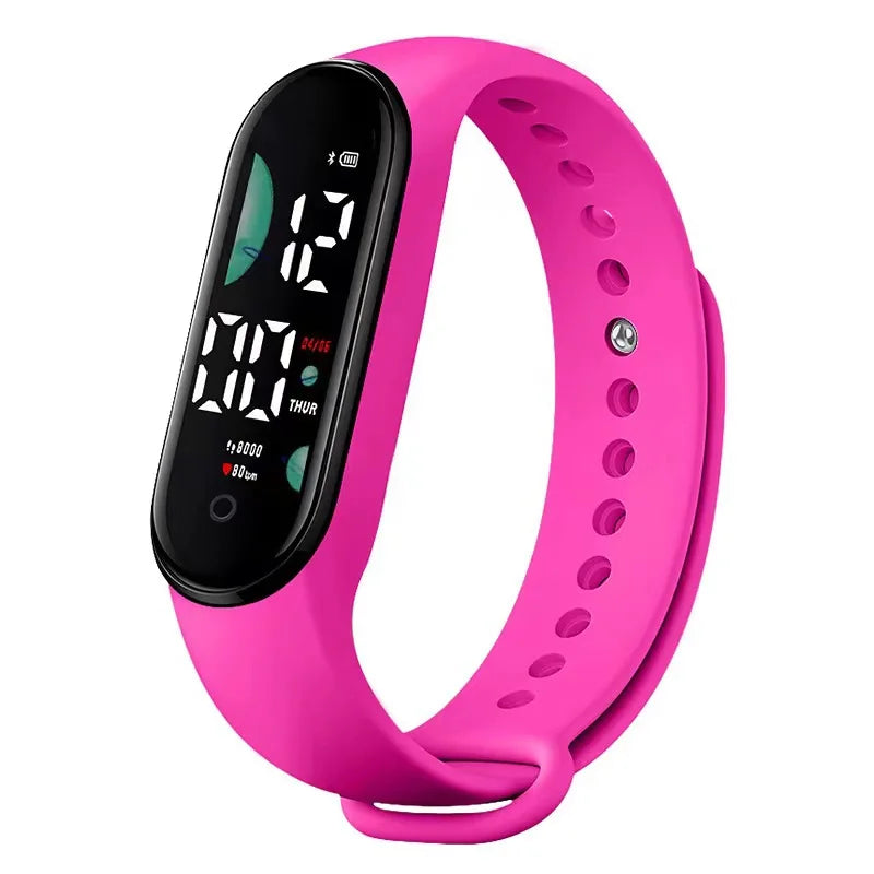 Fashion Sports Watch Electronic LED Digital Wristwatch for Women Casual Simple Silicone Touch Waterproof Bracelet Clock
