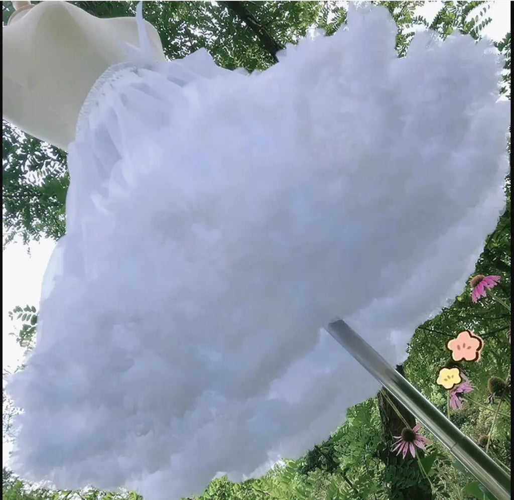 Women Flower Style Lolita Petticoats Crinoline Inner Bustle Cosplay Tutu Puffy Cancan Skirt Under Wedding Dresses