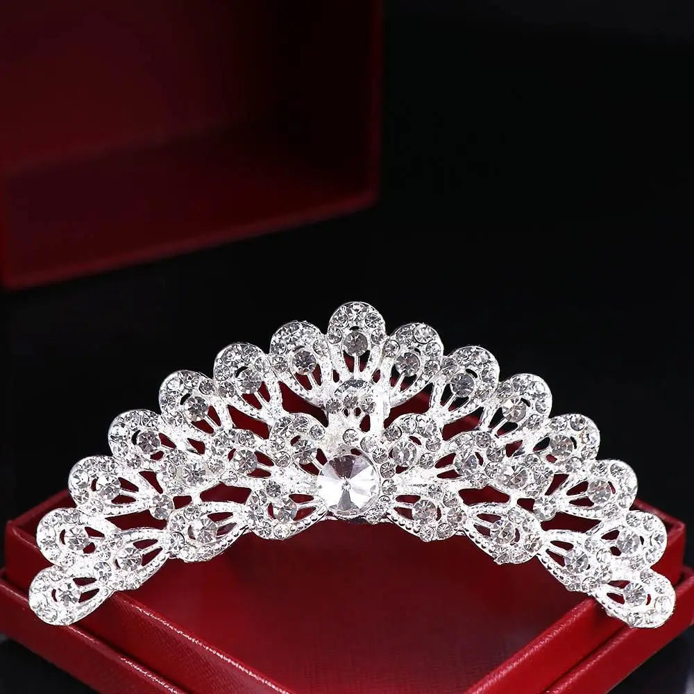 Bridal Stylish Tiara Shiny Crown Sweet Hair Comb Wedding  Jewelry Fashion Accessories Hair  Styling Accessories Headwear