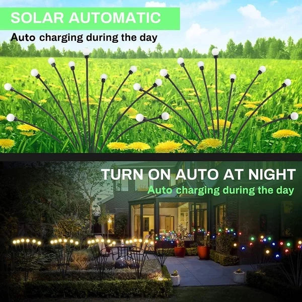 Outdoor Lights Solar Lawn Lamp Garden Lamp LED Wind-driven Firefly Ground Plug Lamp for Garden Lawn Landscape Holiday Light