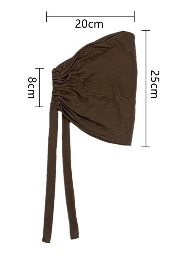 New Soft Modal Muslim Turban Hat Inner Hijab Caps Islamic Underscarf Bonnet India Hats Female Headwrap Turbante Mujer
