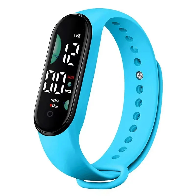 Fashion Sports Watch Electronic LED Digital Wristwatch for Women Casual Simple Silicone Touch Waterproof Bracelet Clock