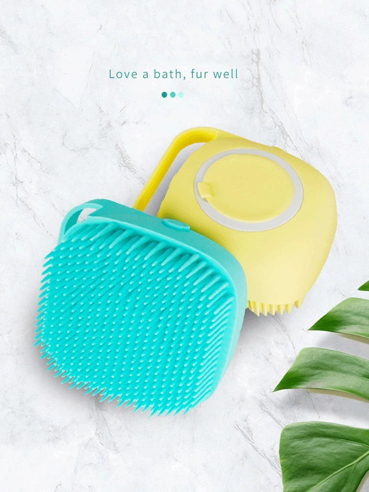 Pet Bath Massage Gloves Soft Safety Silicone For Puppy Dog Cat Grooming Bathroom Tools Mascotas Accessories