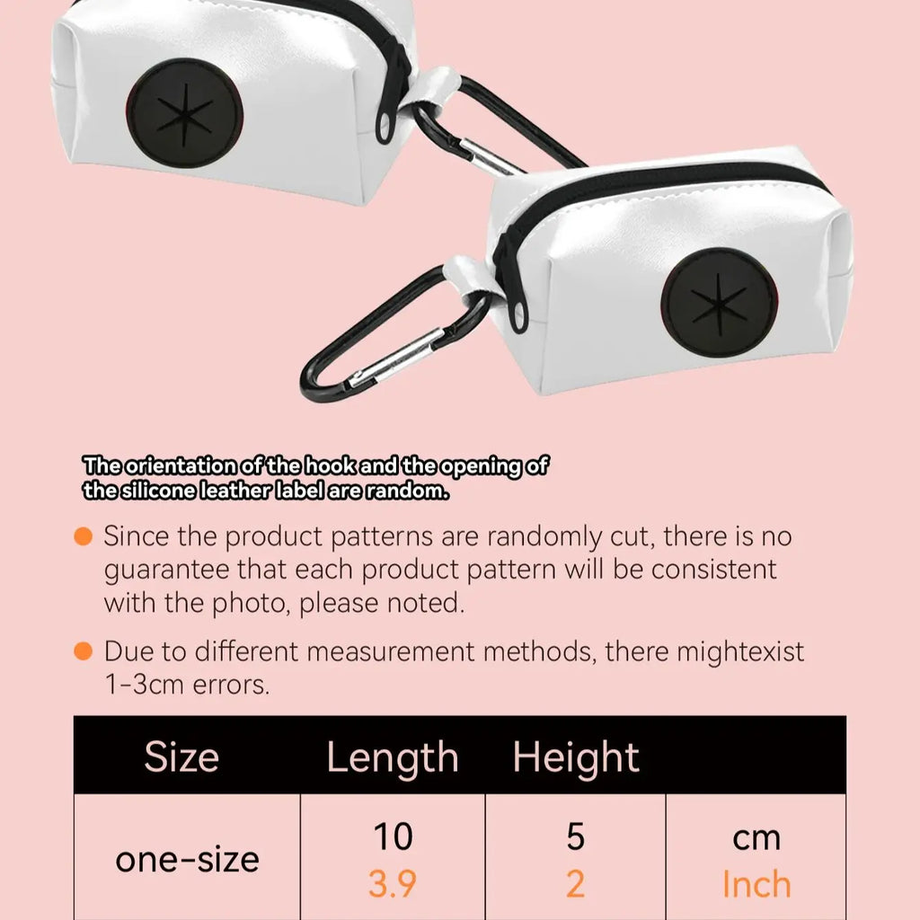 1pcs Colorful Print Luxury Design Dog Poop Bag Holder Dispenser For Pets Valentine's Day Gift For Leash Attachment(No Leash And