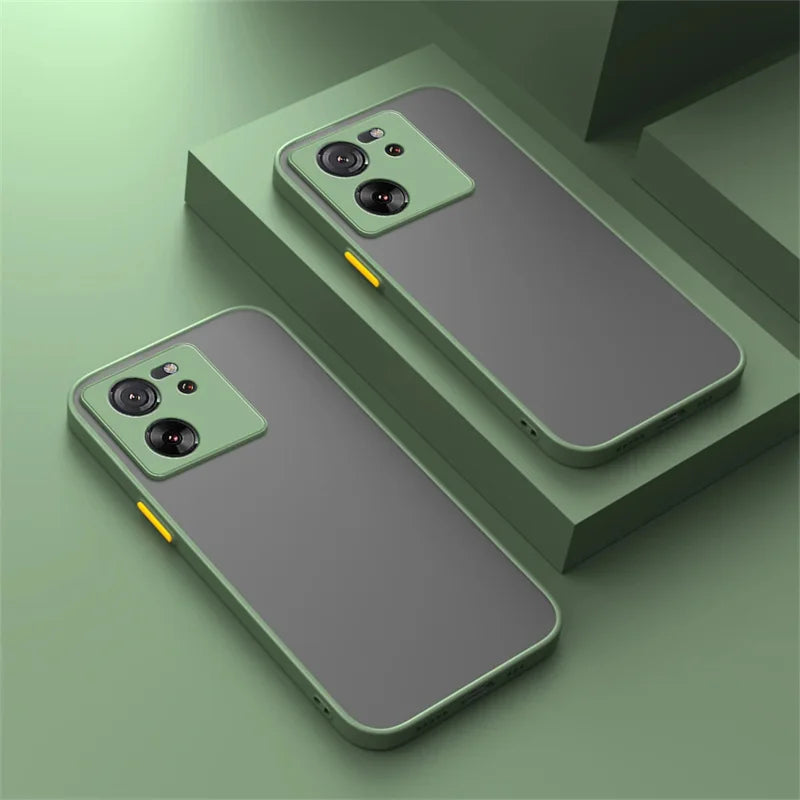 Shockproof Armor Case For Xiaomi 13T Pro 12 11 Lite 5G NE Lens Protector Silicone Cover For Xiaomi 11T 12T 13T Pro Matte Cases