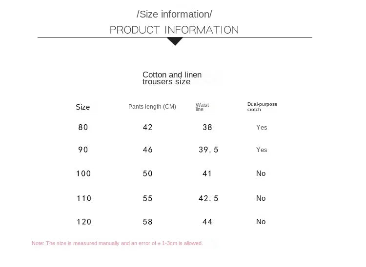 1 2 3 4 5 Years New Children's Anit-mosquito Pants Summer Baby Air Conditioning Bloomers Boys and Girls Cotton and Linen Pants