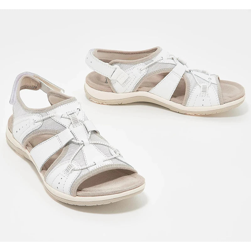 Summer Women Sandals Solid Color Hollow Out Casual Lady Sandalias Drawstring Adjustable Fashion Outdoor Beach Shoes Streetwear