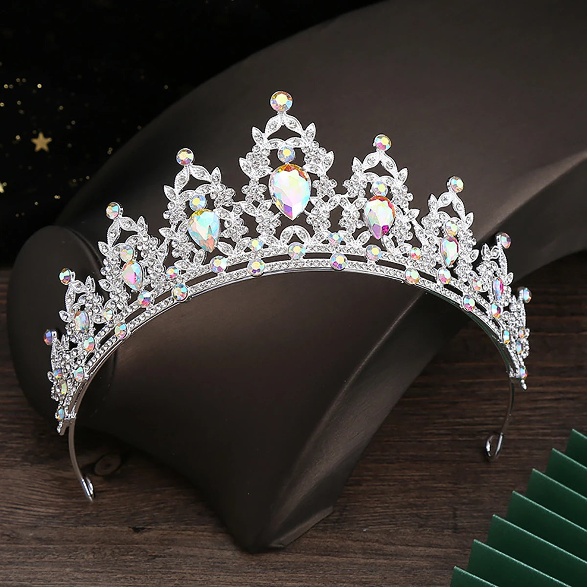 Wedding Hair Tiara Crystal Bridal Tiara Crown Silver Color Diadem Veil Tiaras Wedding Hair Accessories Headpieces Head Jewelry