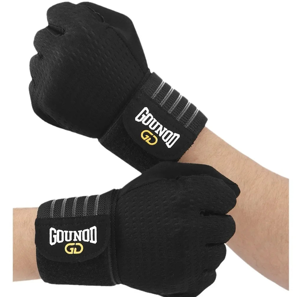 Gym Gloves Full Finger Weight Lifting Gloves with Wrist Support for Heavyweight Exercise Fitness Training Bodybuilding Dumbbell