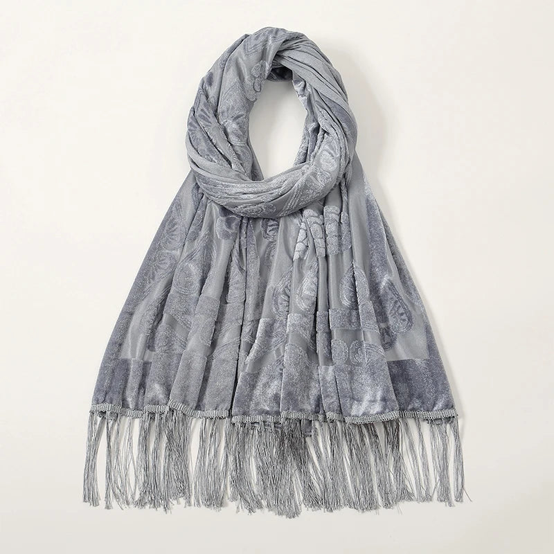 2025 NEW Fashion Women Cut Flowers Hollow Lace Gradient Flower Silk Scarf Spring Shawls and Wraps Towel Femme Beach Sjaals