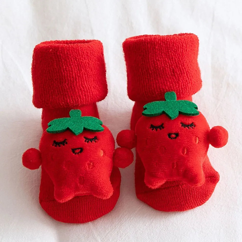 0-3 Years Children Clothing Accessories Infant Non-Skid Anti-Slip Stuff Boy Girl Floor Warm Christmas Stockings Kids Socks