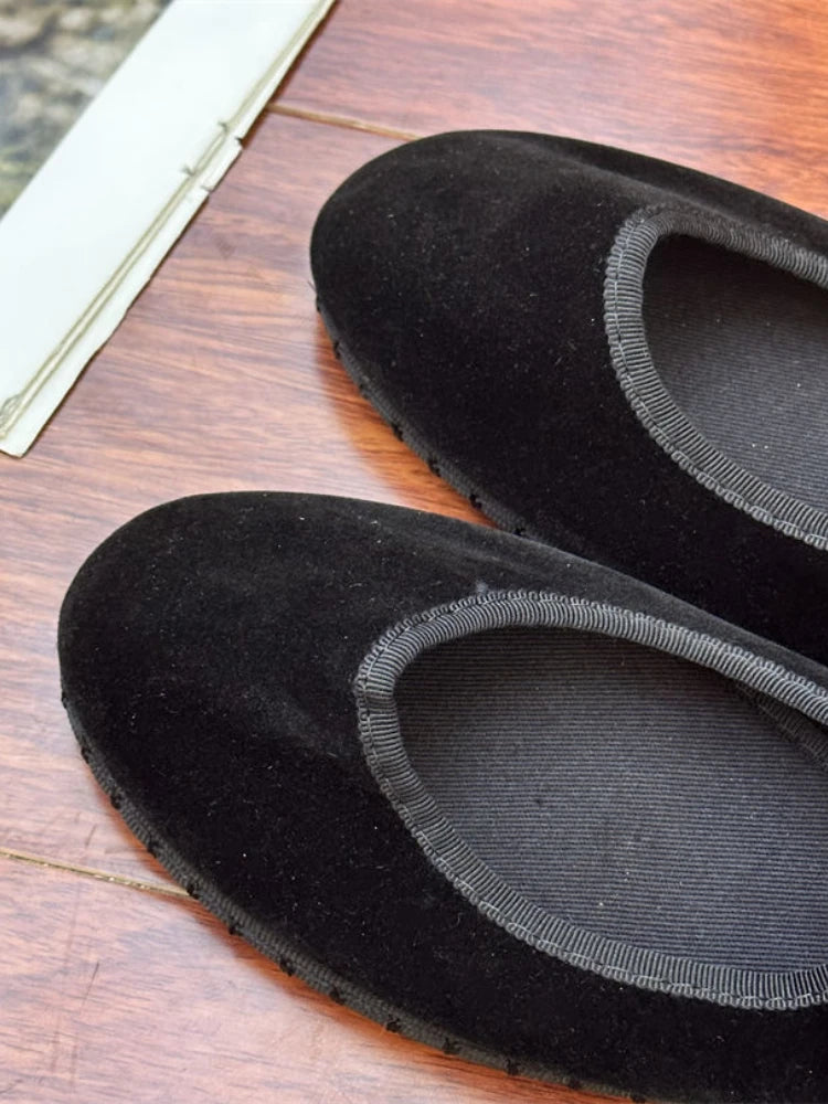 Elegant Mary Janes Flats Shoes Women Black Buckle Strap Shallow Casual Ballet Shoes Ladies Spring Autumn Canvas Loafers 2024