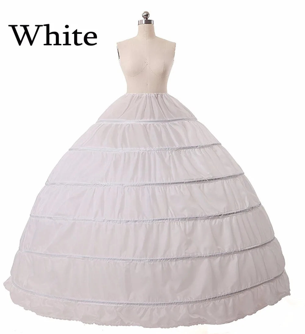 Bridal Petticoat 6 Hoops Ball Gown Petticoat Crinoline Slip Underskirt Bridal Prom Dress Petticoat Purple Red Blue Big Petticoat