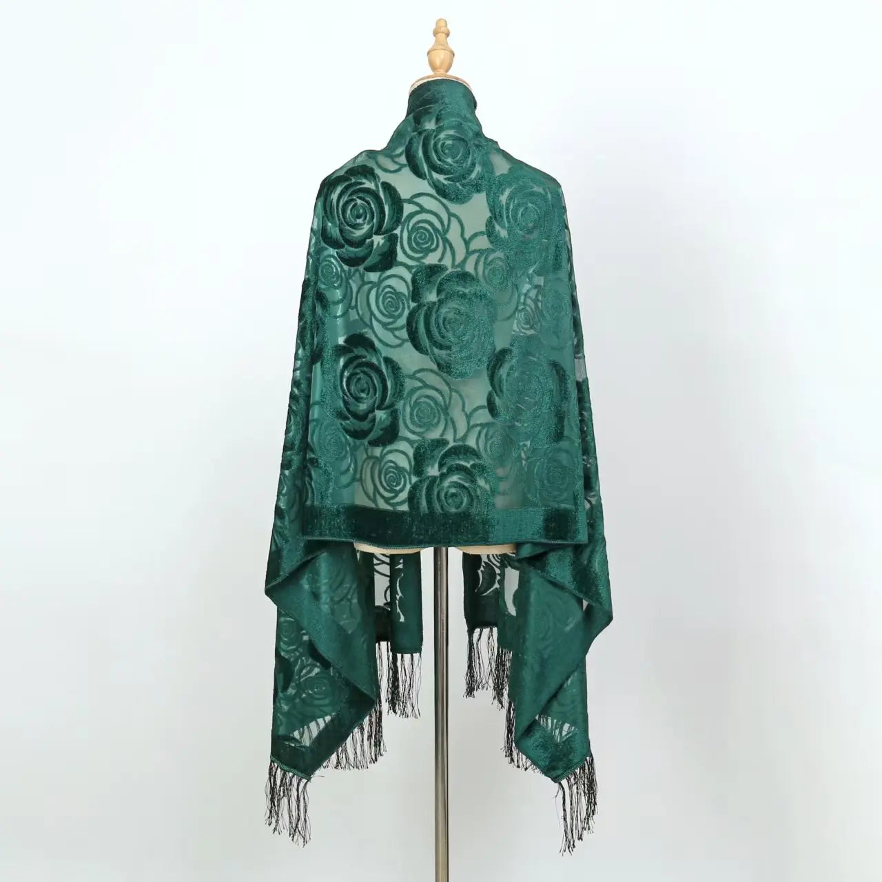 2025 NEW Fashion Women Cut Flowers Hollow Lace Gradient Flower Silk Scarf Spring Shawls and Wraps Towel Femme Beach Sjaals