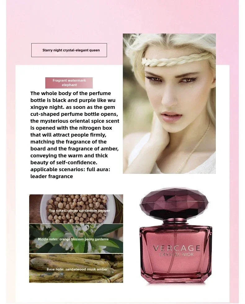 50ML Osmanthus Peony and Pomegranate Fragrance Perfume for Women Crystal Diamond Series Light and Elegant Scent Parfum