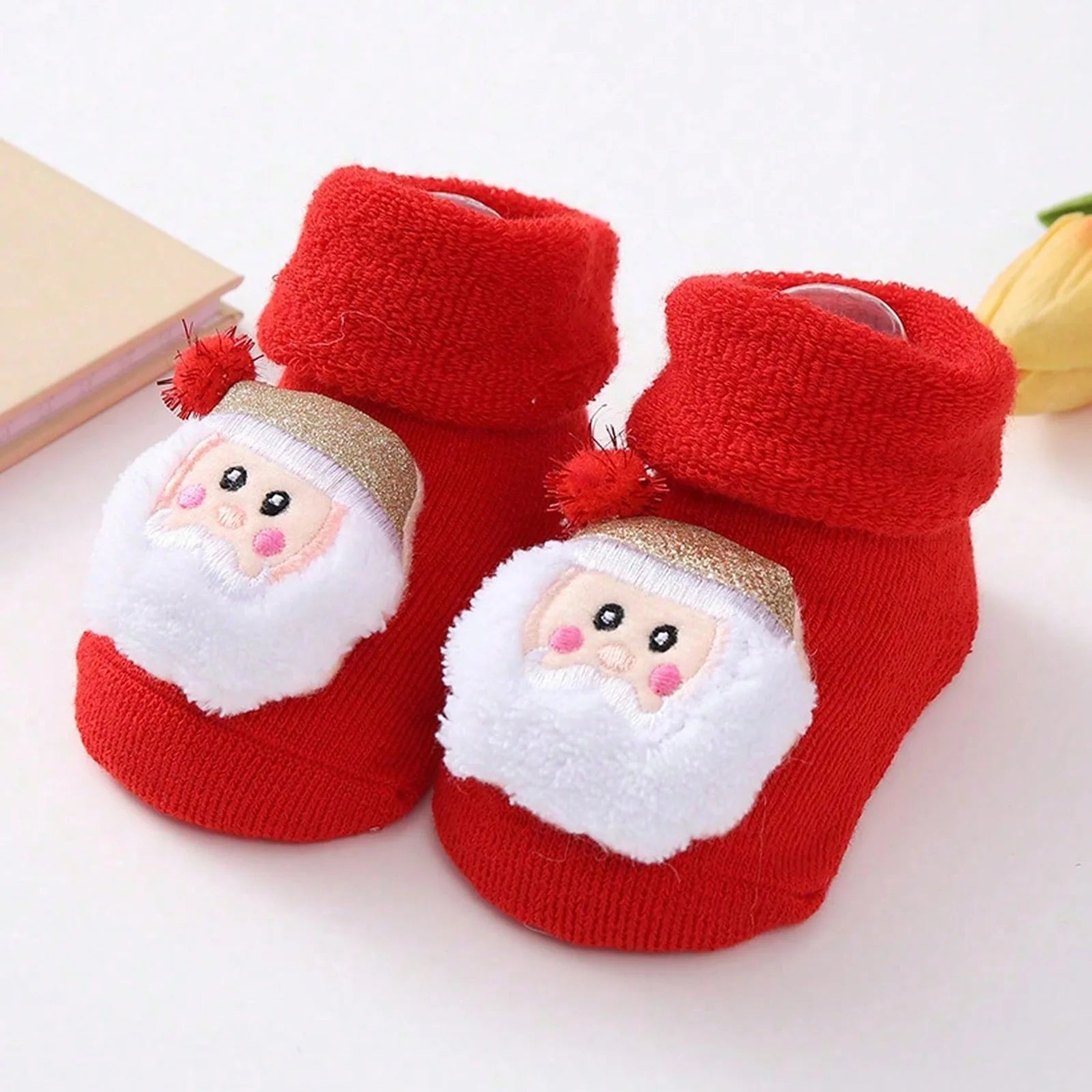 Kids Children's Socks for Girls Boys Non-slip Print Cotton Toddler Baby Christmas Socks for Newborns Infant Short Socks Clothing