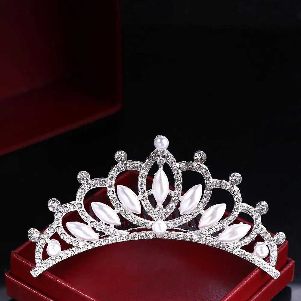 Bridal Stylish Tiara Shiny Crown Sweet Hair Comb Wedding  Jewelry Fashion Accessories Hair  Styling Accessories Headwear