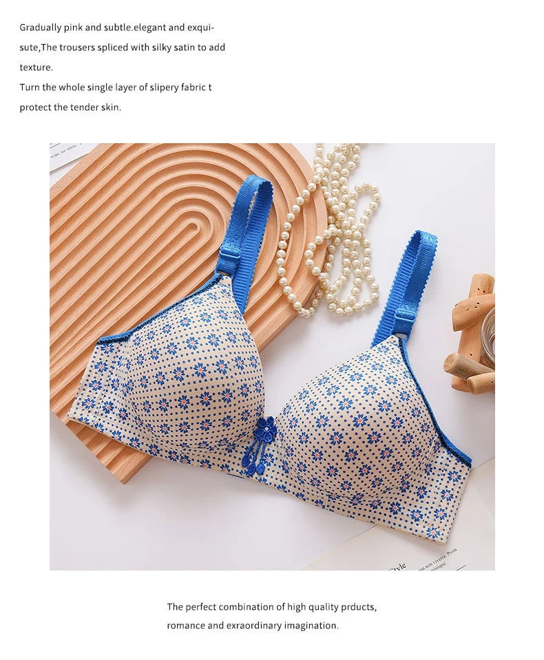 Comfortable & Stylish Nursing Bras for Pregnant Nursing Mothers New sexy printed Thin Bra Comfortable Wire-free Nursing Bra