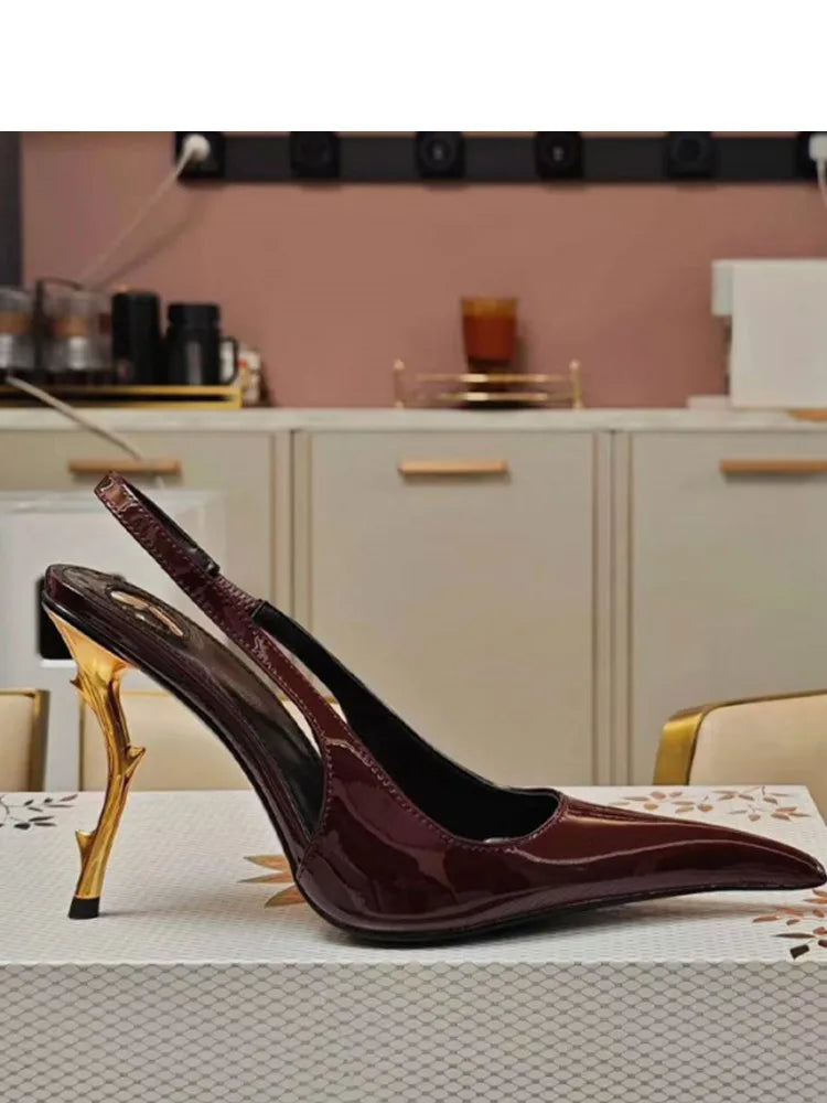 Summer high-heeled pointed women's sandals, European and American fashion runway parties, weddings, women's high heels