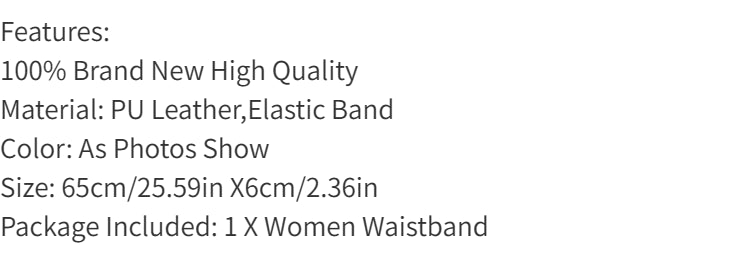 Women's Vintage Stretch Wide Belt Dress - Narrow Waist Accessories for Maximum Style