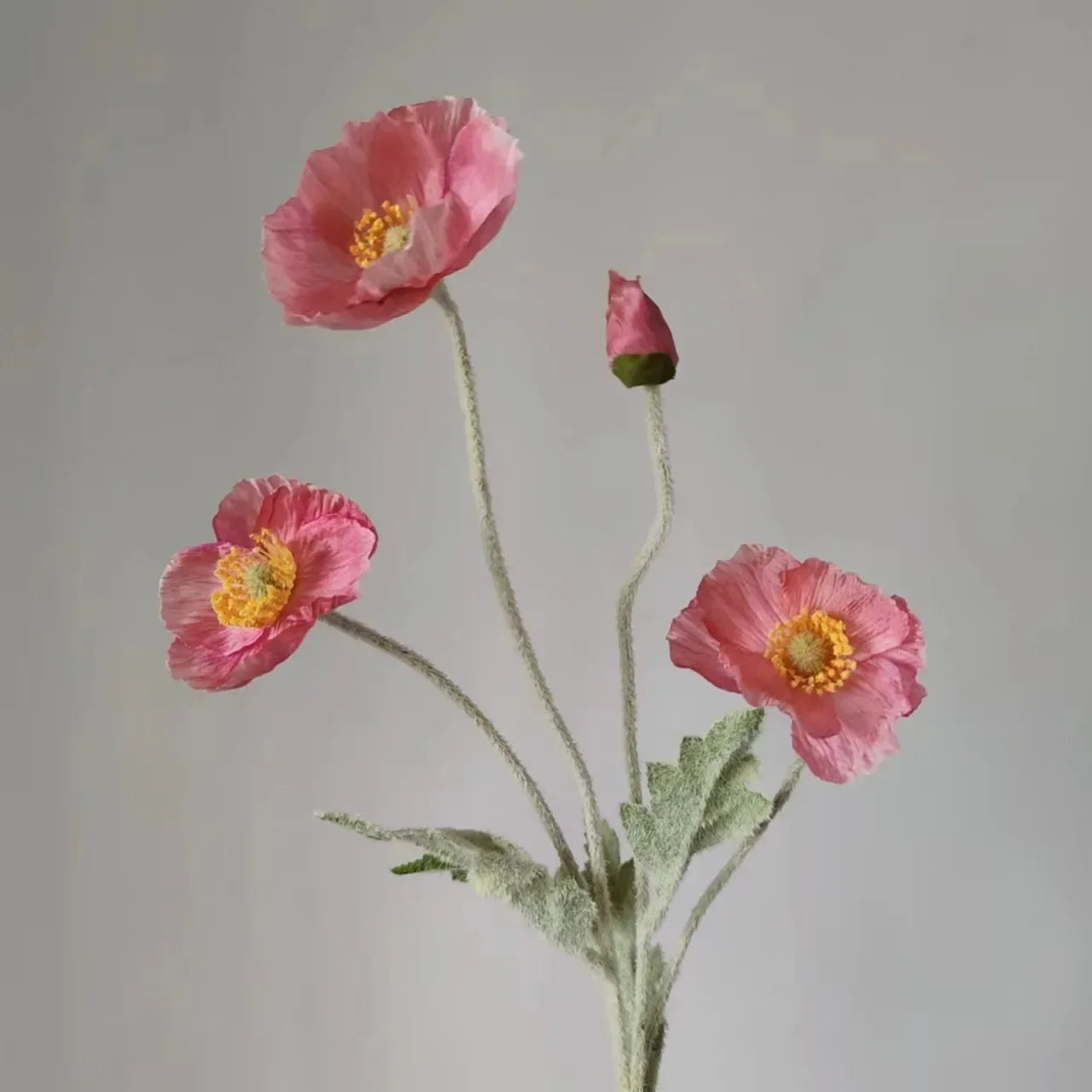 Artificial Flowers Fake Poppy Silk Flowers Long Stem Housewarming Garden Table Wedding DIY Party Wedding Bridal Bouquet Decor