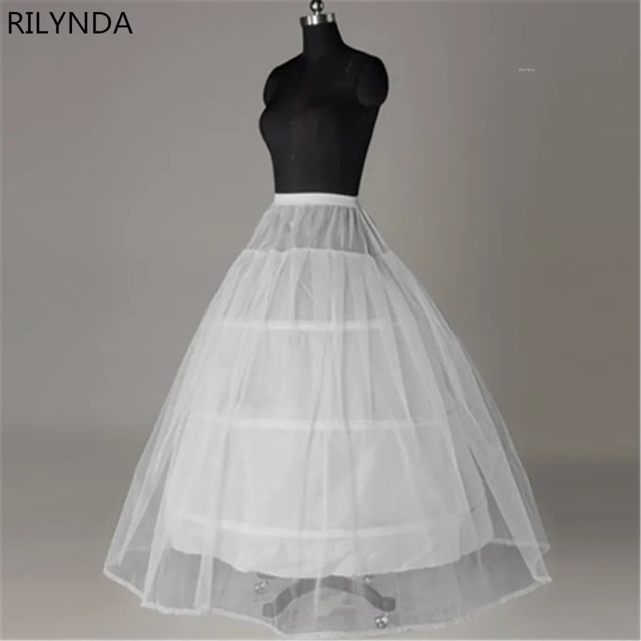 New Arrival 3 Hopps Ball Gown Petticoat Underskirt Wedding Bridal Dress Jupon Mariage Halka Rockabilly With Tulle