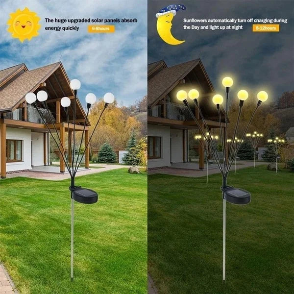 Outdoor Lights Solar Lawn Lamp Garden Lamp LED Wind-driven Firefly Ground Plug Lamp for Garden Lawn Landscape Holiday Light