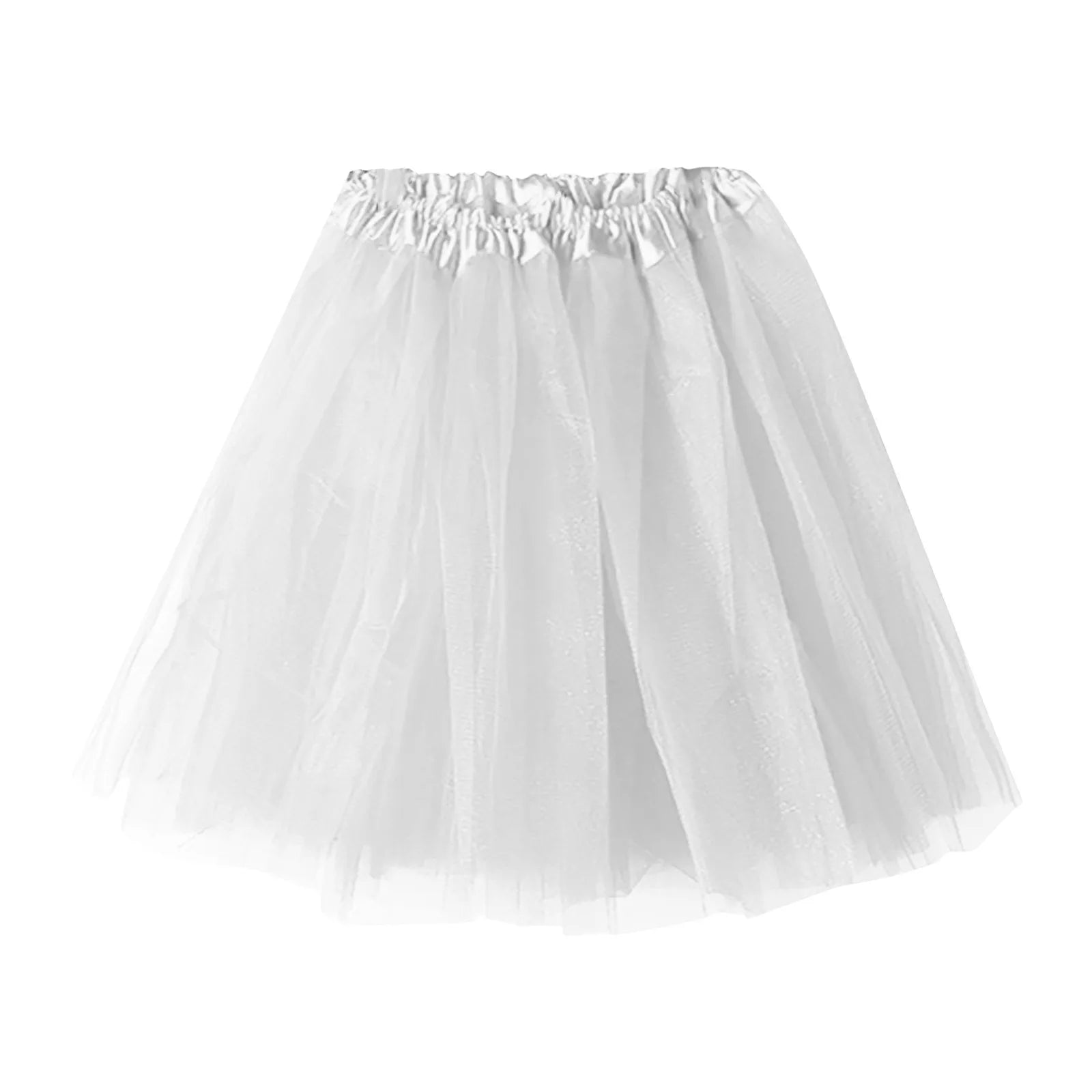 Black White Pleated Skirt Sexy Midi Tulle Skirt High Waist Full Lining Adult Tutu Korean Style Women Jupe Femme Faldas